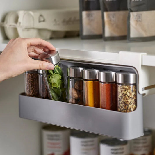 Keukencontainer organizer – Hangende kruidenrek met eenvoudige installatie