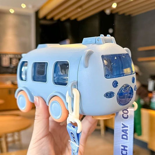 500 ml drinkfles in busvorm – Lekvrij met rietje & band