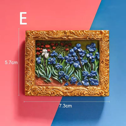 Van Gogh Koelkastmagneten met 3D Kunstdetails