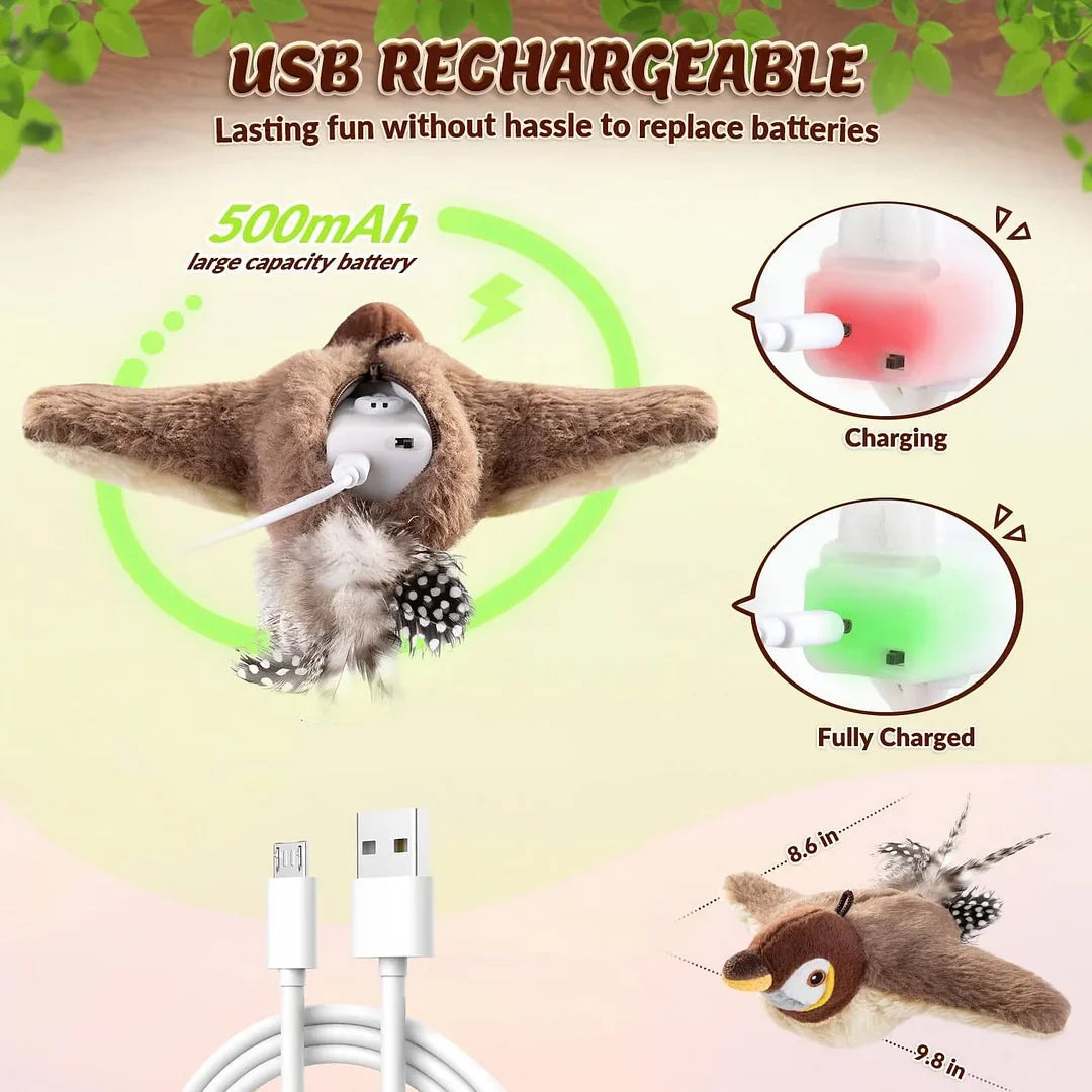 Kattenspeelgoed vogel — bevordert ook beweging bij te zware & luie katten
