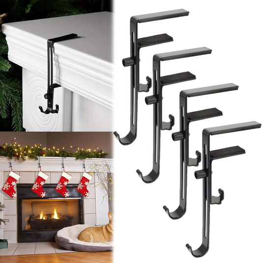 2-in-1 decoratieve openhaardhaak – Praktisch voor kerstsokken en decoraties set van 2