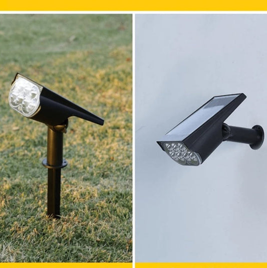 Solar LED-Gartenspots mit Wand- und Erdspießmontage, wetterfest Mivoza Deutschland