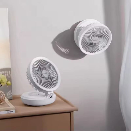 Draadloze Ventilator Voor Muur & Tafel – Stil, Krachtig en Verfrissend