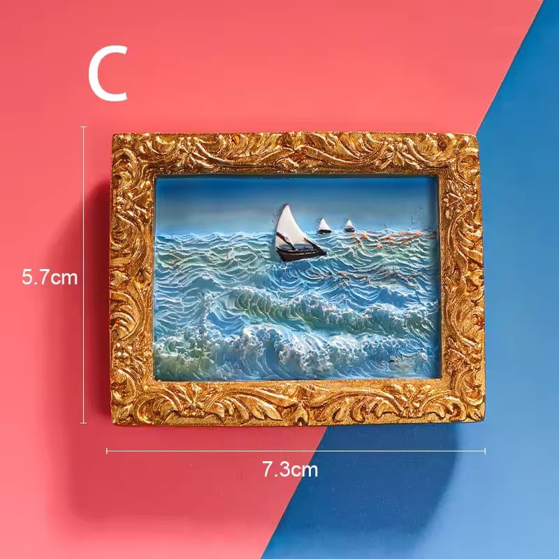 Van Gogh Koelkastmagneten met 3D Kunstdetails