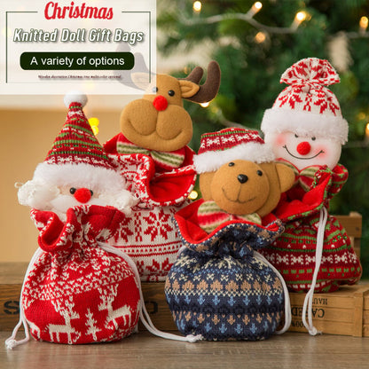 Gebreide poppen kerstzak — liefdevol & bijzonder cadeauidee