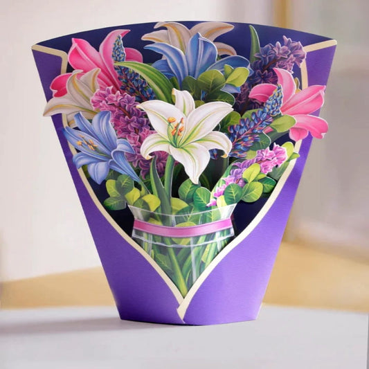 3D uitklapbare kaart bloemen — voor jubilea, vieringen & speciale gelegenheden