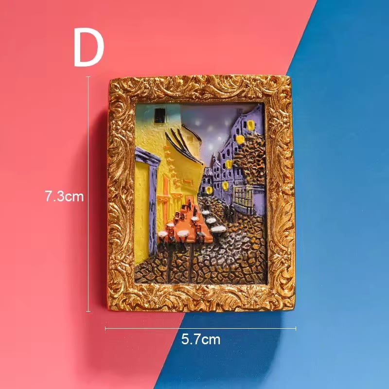 Van Gogh Koelkastmagneten met 3D Kunstdetails