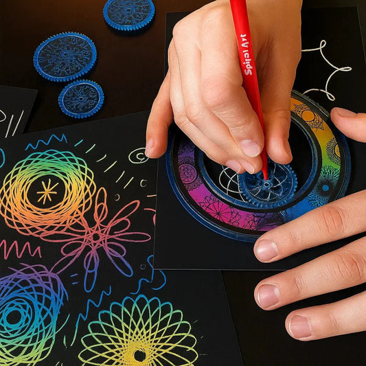 22-delige spiraalliniaar set – creatief tekenen met systeem