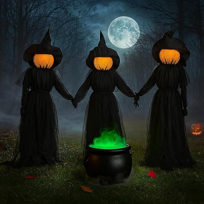 Halloween Heks Tuinsteker – Waterornament voor Buitengebruik