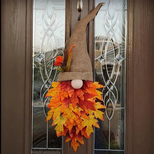 Esdoorn kabouter deurhanger – warme herfstknuffel voor je deur