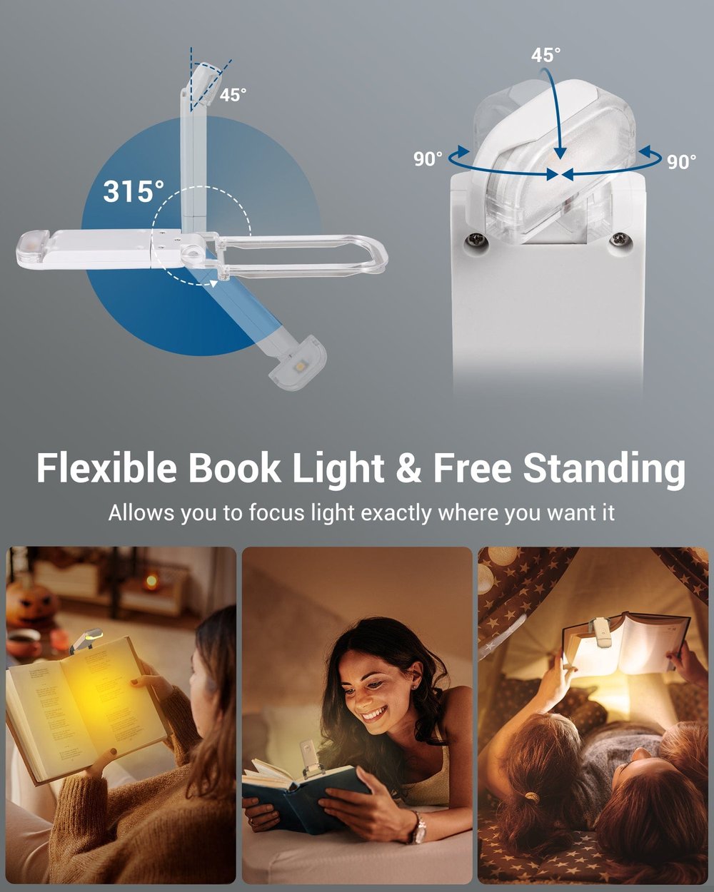 USB leeslamp — zacht licht voor comfortabel nachtelijk lezen