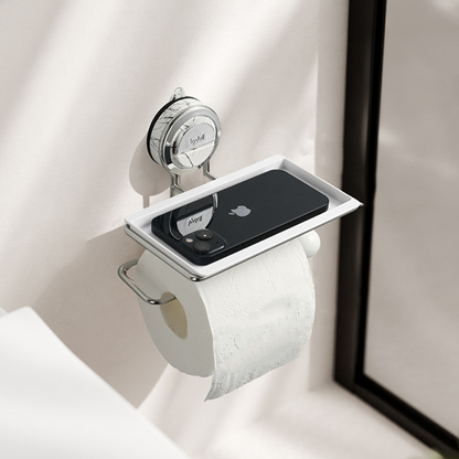 Toiletrolhouder zonder boren voor flexibele plaatsing