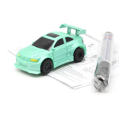 Creatief raceauto speelgoed met baan sensor