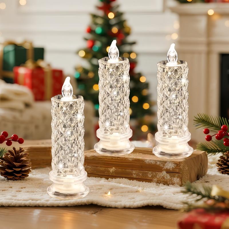 LED kristallen kaarslamp | Set van 4 kaarsen