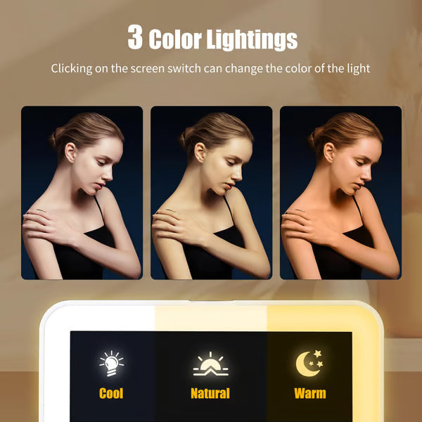 Draagbare Make-up Organizer — Compact LED-spiegel met Verstelbare Verlichting
