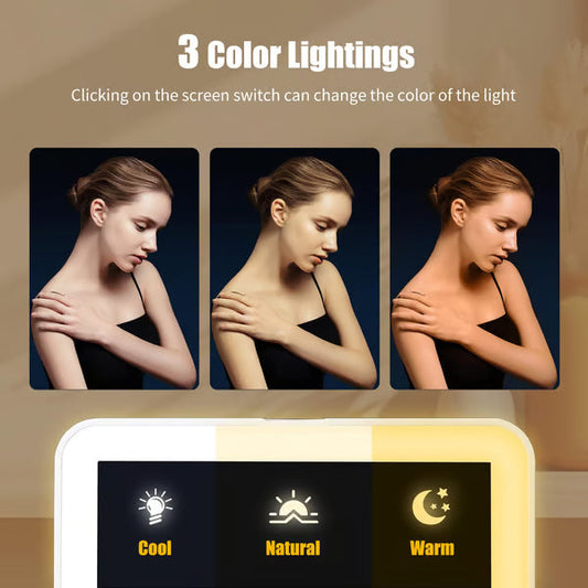 Draagbare Make-up Organizer — Compact LED-spiegel met Verstelbare Verlichting