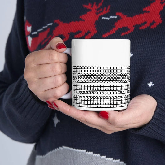 Keramische Koffiebeker – Verborgen Grappige Tekst met Ergonomisch Handvat