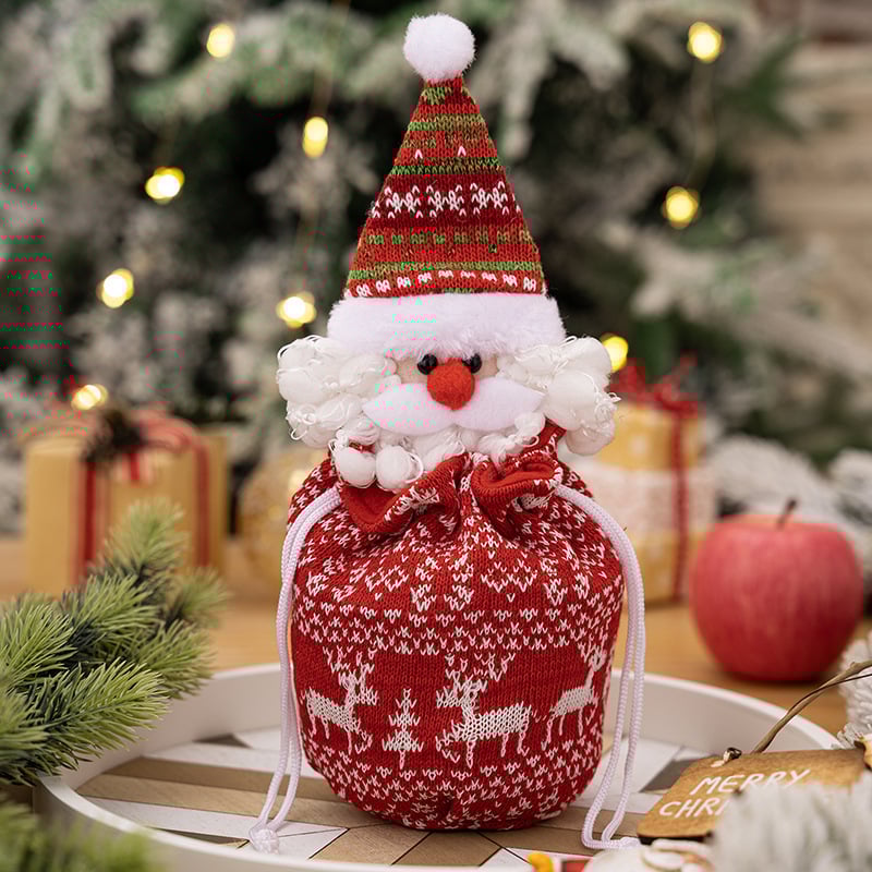 Gebreide poppen kerstzak — liefdevol & bijzonder cadeauidee