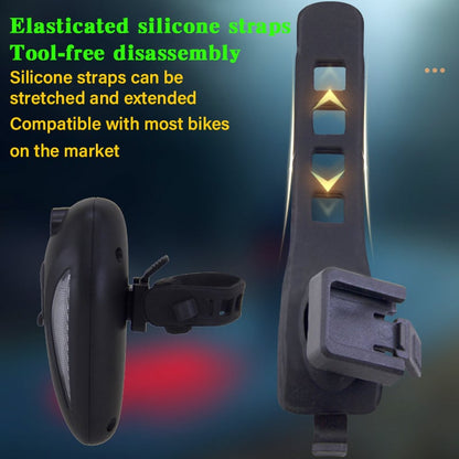 Achterspatbordfietslicht — Waterdicht LED veiligheidslicht met projectie (2 stuks)