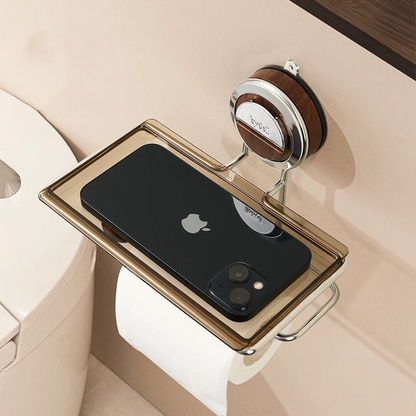 Toiletrolhouder zonder boren voor flexibele plaatsing