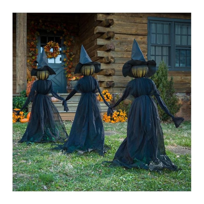 Halloween Heks Tuinsteker – Waterornament voor Buitengebruik