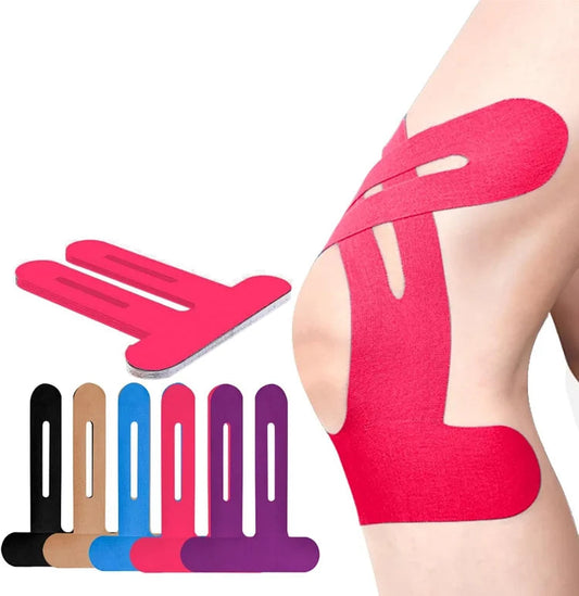 Kniebrace Tape – Vooraf Gesneden Kinesiotape voor Actieve Gewrichten