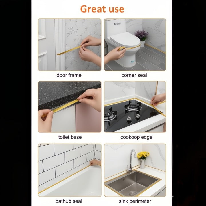 Voegen opknappen? Zelfklevende, Schimmelwerende Voegstrip voor een Nette Keuken & Badkamer
