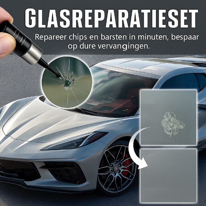 Glasreparatieset – Repareer chips en barsten in minuten, bespaar op dure vervangingen