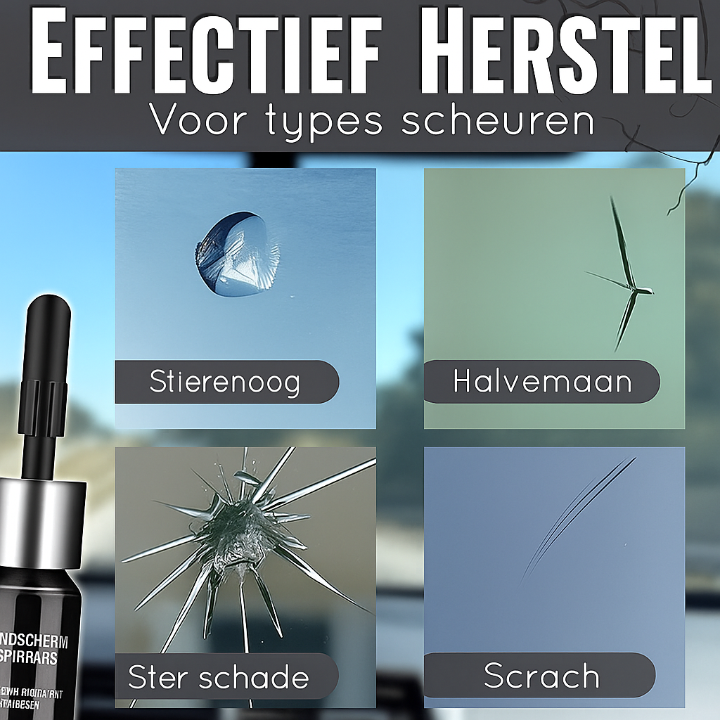 Glasreparatieset – Repareer chips en barsten in minuten, bespaar op dure vervangingen