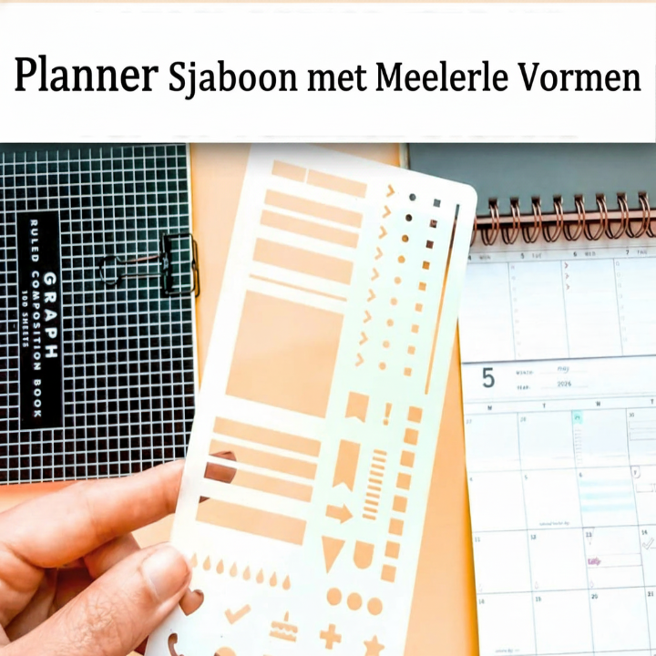 Sjabloon met meerdere vormen — voor dagboek, studie en werkplanner