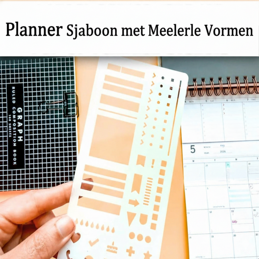 Sjabloon met meerdere vormen — voor dagboek, studie en werkplanner