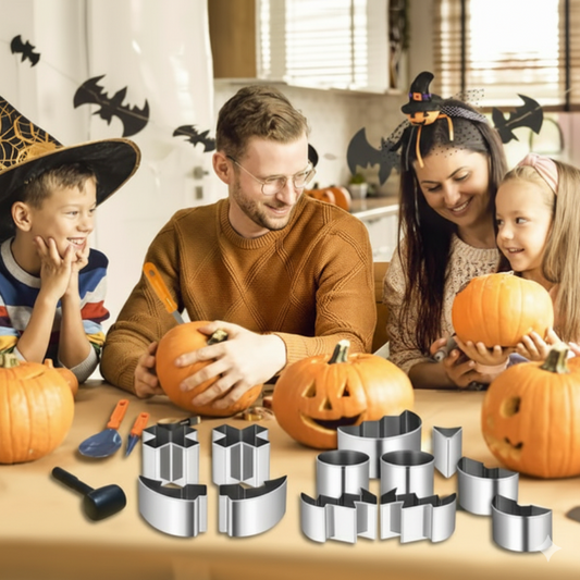 Grote Halloween Uitstekerset – 7-delige RVS Vormpjes voor Koekjes, Pannenkoeken & Fruit