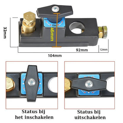 Accuschakelaar – Voorkom lege batterijen met één draai