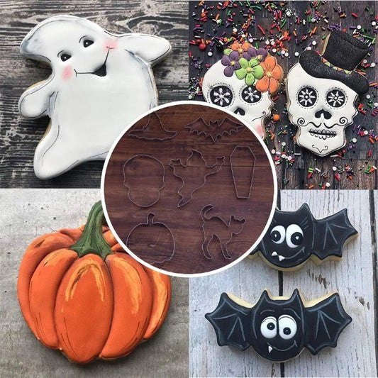 Grote Halloween Uitstekerset – 7-delige RVS Vormpjes voor Koekjes, Pannenkoeken & Fruit