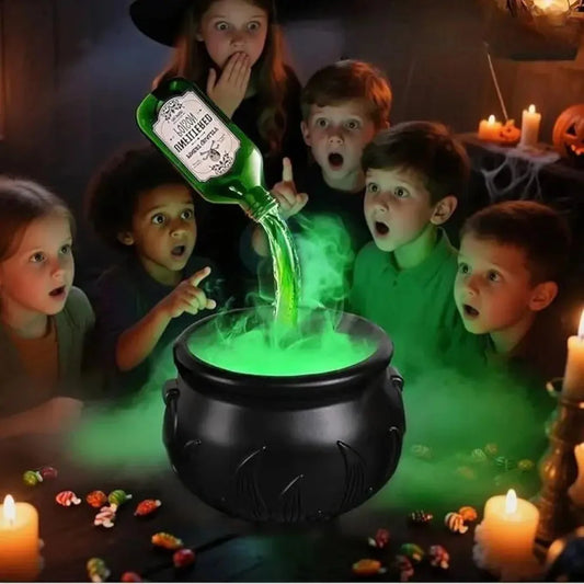 Hexenkessel-Deko – Mit schwebender Zauberflasche & Nebeleffekt Mivoza Deutschland