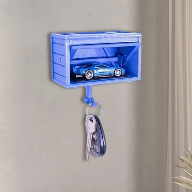 Autosleutelhanger in garagestijl — leuk en creatief sleutelopbergsysteem