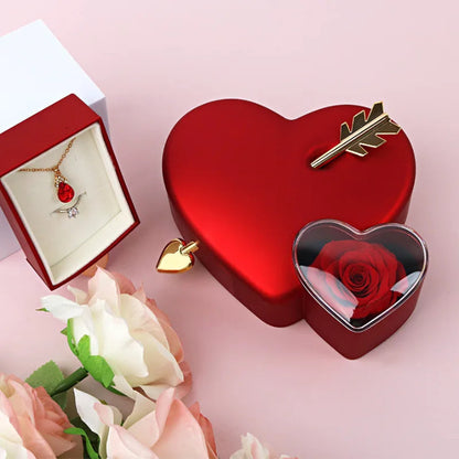 Sieradendoosje hart "Love Struck" — met geheime vak voor verlovings- of trouwring