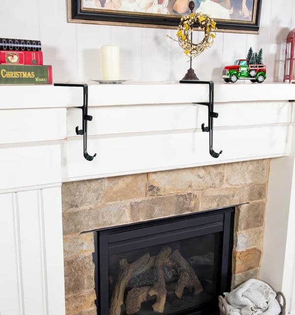2-in-1 decoratieve openhaardhaak – Praktisch voor kerstsokken en decoraties set van 2