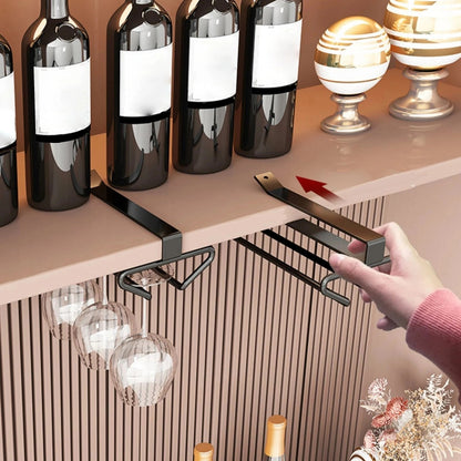 Wijnrek voor ondertoonbankinstallatie — Ruimtebesparende glazenhouder met gemakkelijke installatie