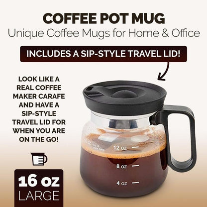 💕💖☕ 16 Oz Glass Coffee Mug – Coffee Pot Style Mivoza Deutschland