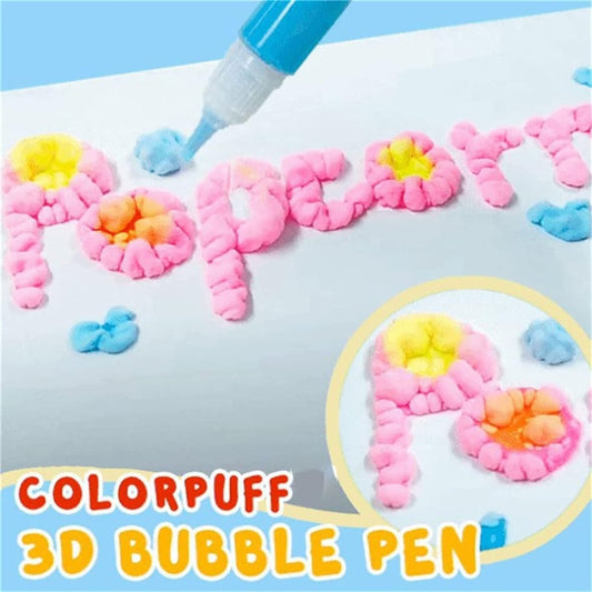 Magic puffy popcorn pennen — creatief 3D schilderplezier voor jong en oud 6-delige set