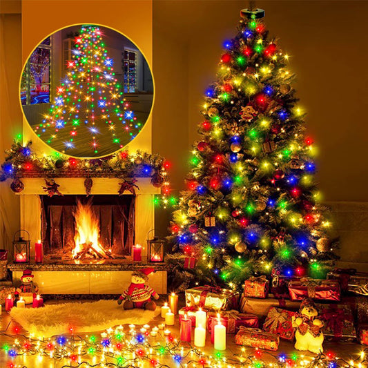 Kerstboom watervalverlichting — geen gedoe meer met lichtjes inwikkelen