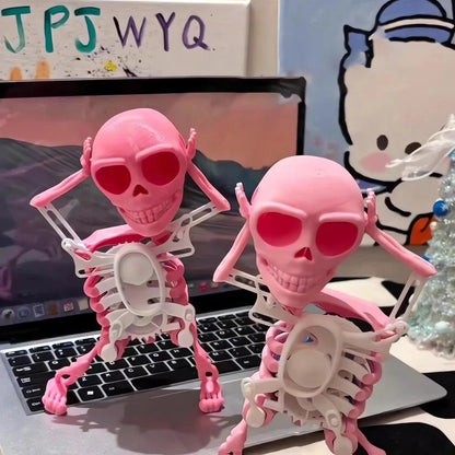 Dansend Skeletfiguur – Gloeiende Dansdecoratie met Speelse Gloed