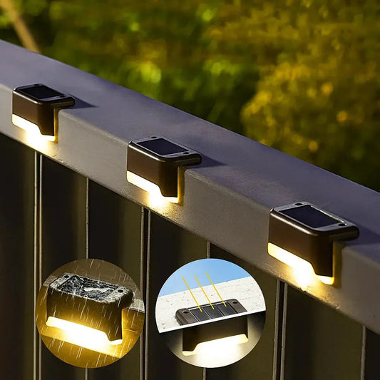 4-delige set zonne-terrasverlichting – weerbestendige buitenlamp