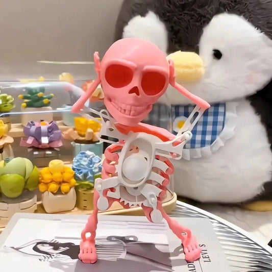 Dansend Skeletfiguur – Gloeiende Dansdecoratie met Speelse Gloed