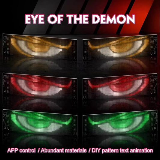 Geanimeerd LED-displaypaneel — App-gestuurd voertuig voorruitbord (2 stuks)