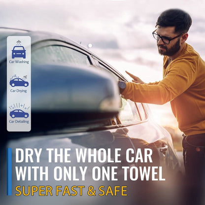 Microvezel droogdoek voor auto — zacht voor lak, glas & interieur