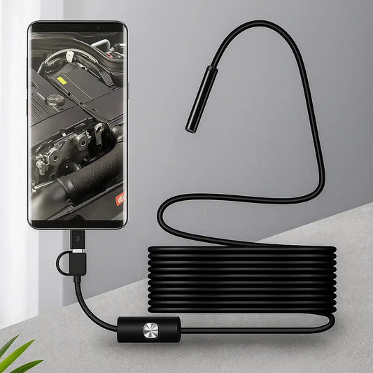 Waterdichte Inspectiecamera – HD Endoscoop met 5m Kabel