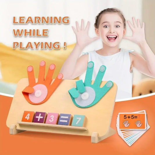 Houten nummer leer spel — speels wiskunde leren