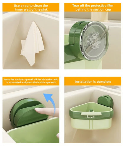 Suction Cup Sink Corner Rack Mivoza Deutschland